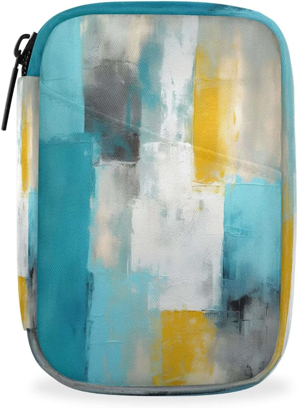 Skerhhux Abstract Art Pattern Pill Case Travel Pill Organizer Weekly 7 Day Portable