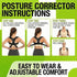 pinkmintcat Posture Corrector for Women & Men, Adjustable Back Support Brace with Y-Shape, Lightweight Shoulder