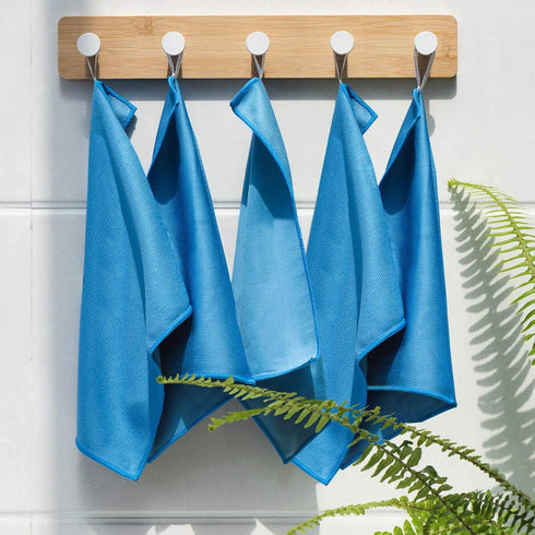 Window Glass Microfiber Cleaning Cloth 8 Pack, Premium Lint Free Polishing Rags for Mirrors, Shower, Car Windows
