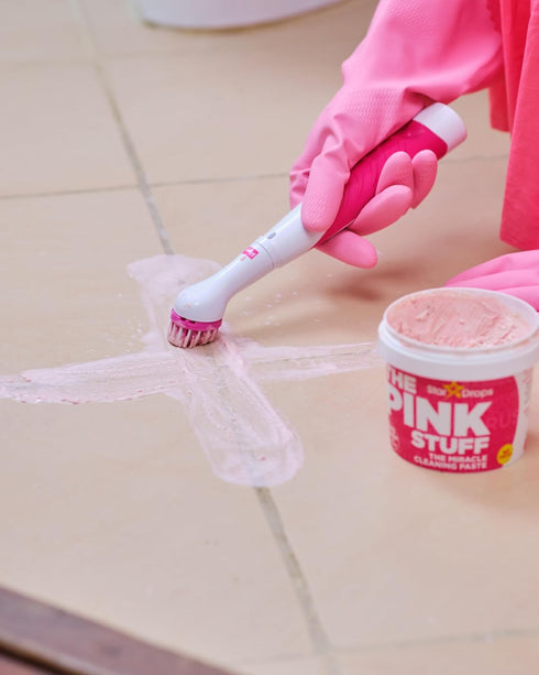 Stardrops - The Pink Stuff - The Miracle Scrubber Kit with 4 Cleaning Brush Heads