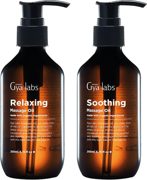 Relaxing Massage Oil & Soothing Massage Oil Set - Aromatherapy Grade Essential