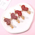 NVENF 2 Pairs Valentine’s Day Heart Hair Clips, Red Glitter Velvet Hairpins, Nonslip Alligator Barrettes for Gifts