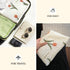 STARDW Aesthetic Makeup Bag for Women, Large Capacity Travel Toiletry Organizer Bag (Tulip White)