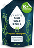 Puracy Natural Dish Soap Refill, Organic Lemongrass, 48 Oz, Skin-Softening Plant-Based Detergent