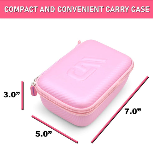CASEMATIX Pink Travel Case Bag for Asthma Inhaler, Masks, Spacer - Case Only