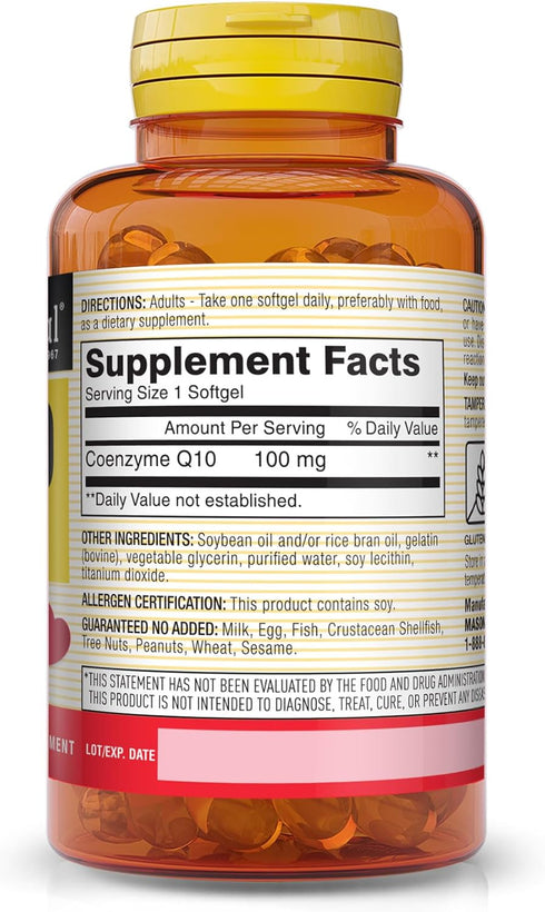 MASON NATURAL Co Q-10 100 Mg 30 Softgels