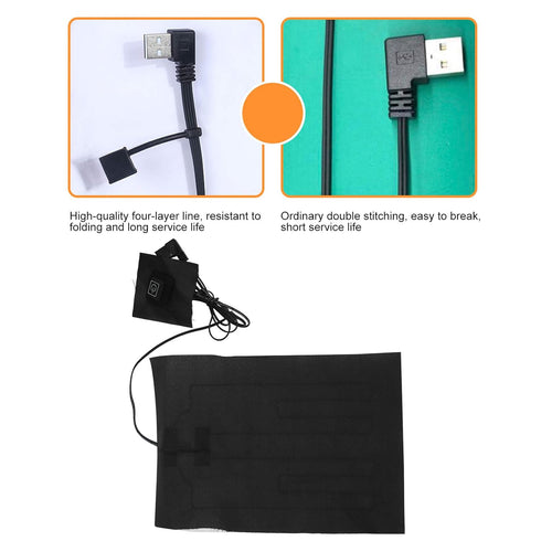 Electric Heating Pad, 3 Gears Adjustable Temperature USB Heating Cloth, Soft Comfortable Waterproof Winter Heating Pad