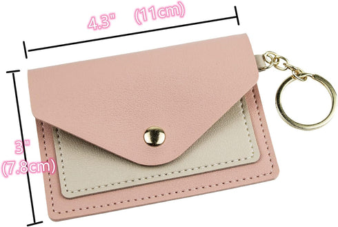 PU Leather Birth Control Pill Case Keychain Wallet (Black)