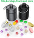 Ear Plug Carrying Case Keychain (2 Pack), Small Waterproof Metal Earplug Holder Container for Earplugs and Pills