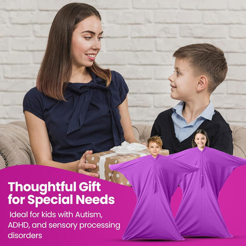 SENSORY4U Stretchy Compression Suit for Kids - Sensory Sack Body Sock for Enhanced Play and Movement