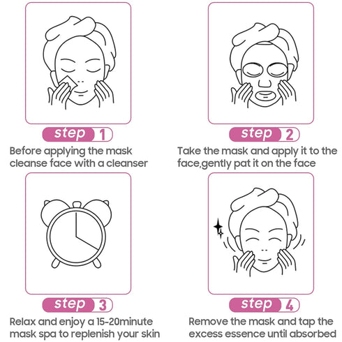 Jakuva 12PCS Deeply Moisturizing Facial Masks, Collagen Face Mask Patches for Anti-Aging Skincare