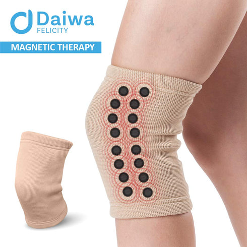 Daiwa Felicity Knee Compression Sleeve, Beige, Provides Uniform Support for Pain