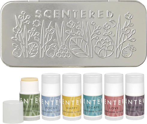 Scentered Aromatherapy Gift Set, Mini Roll On Essential Oil Balms for Sleep,