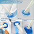 Disposable Toilet Bowl Brush Set, Toilet Cleaner Wand with Long Handle, Wall Mounted Cleaning System for Bathroom (1