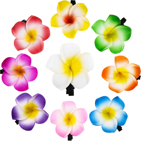 WILLBOND 36 Pieces Plumeria Flower Hair Clips, Hawaiian Foam Flower for Bridal Wedding Luau Hair Decorations