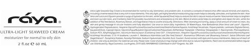Raya Ultra-Light Seaweed Cream (304), Anti-Aging Moisturizer for Oily Skin, Reduces Fine Lines