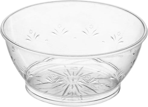 Clear Mini Plastic Bowls - 50 Pack, 6 Oz Disposable Premium Hard Plastic Dessert Bowls for Parties, Catering