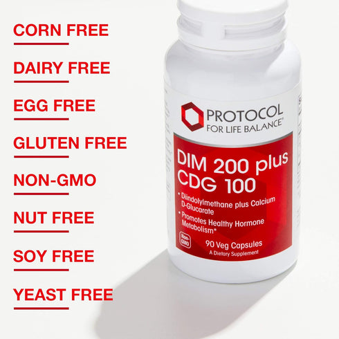 PROTOCOL FOR LIFE BALANCE DIM 200 plus CDG 100, 90 Veg Capsules, Promotes Hormone Metabolism & Liver Detox