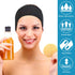 Whaline Terry Cloth Spa Facial Headband Wrap, 4 Counts Stretch Towel for Bath, Makeup, and Sport (Black)