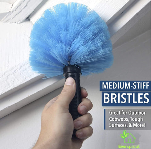 Packaged Acme EVERSPROUT Twist-On Cobweb Duster | Hand to Protect Bristles | Indoor & Outdoor Brush Attachment | Fits