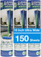 Leo MegaClean 10-Inch Wide Lint Roller Refills, 3 Rolls with 150 Ultra-Wide Sheets for Household Cleaning