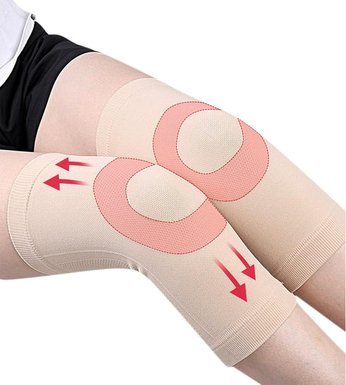 JUMISEE 1 Pair Compression Knee Sleeve for Men Women, Cotton Knee Brace Leg Support for Pain Management Relief