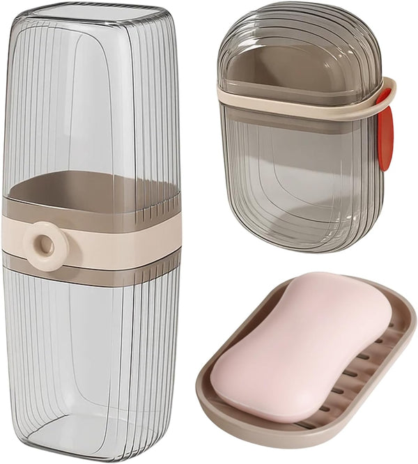 ZHLKHIOP 2 Pack Travel Toothbrush Holder, Toothbrush Holders Travel Set with OPP Bag,