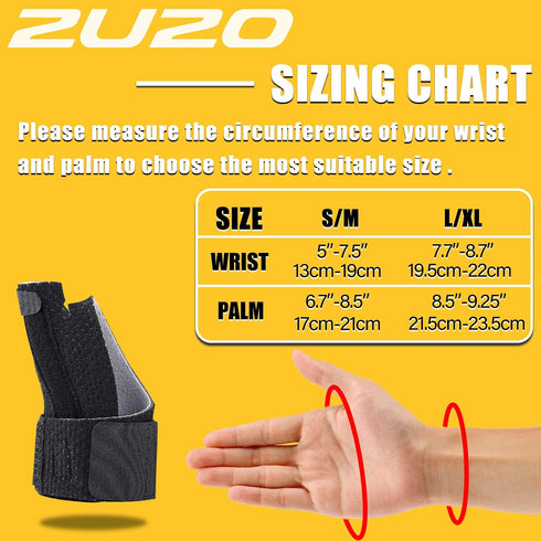Compression Reversible Thumb & Wrist Stabilizer Splint - Improved Version for BlackBerry Thumb, Pain Relief, L-XL