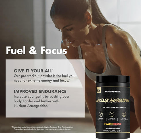 Anabolic Warfare Nuclear Armageddon Pre Workout Powder - Pre-Workout for Men & Women (Ballistic Berry)
