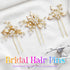 Heread Pearl Bride Wedding Hair Pins | Leaf Bridal Head Piece Flower Hair Accessories for Women (Pack of 3)