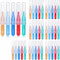 50 Pcs Interdental Brushes in 4 Sizes, Dental Soft Toothpicks for Braces, Oral Hygiene Slim Cleaning Tool