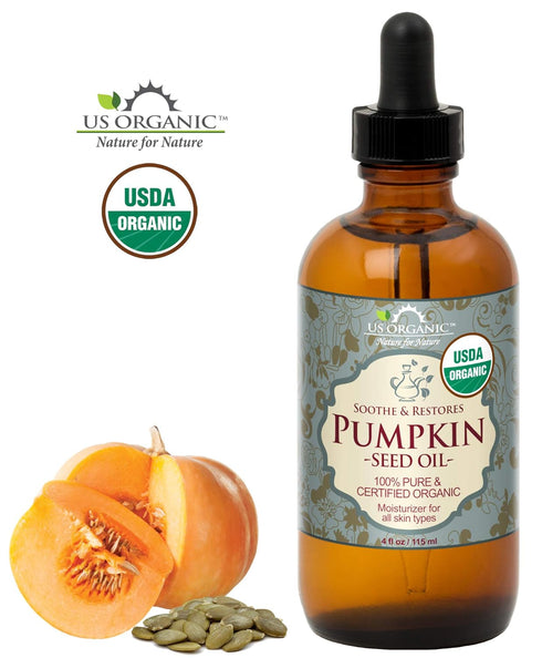 US Organic Pumpkin Seed Oil - USDA Certified Organic, 100% Pure & Natural, Cold Pressed Virgin in Amber Glass Bottle