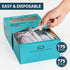Plastic Forks and Spoons Silverware Set (150PCS) - Heavy Duty Disposable Utensils, 75 Clear Forks and Spoons