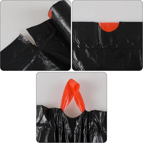 3 Gallon Drawstring Trash Bags, Black Small Garbage Bag, 110 Counts/3 Rolls