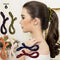 RC ROCHE ORNAMENT 6 Pcs Bow Ribbon Hair Clip Claw, Women Banana Ponytail Holder, Classic Multicolor