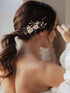 SWEETV Handmade Wedding Hair Comb, Flower Bridal Hair Clip, Hair Accessories for Bridal Hair