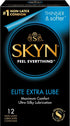Lunamax SKYN Elite Extra Lubricated Non-Latex Condoms + Silver Pocket Case, 12 Count