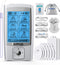 NURSAL 24 Modes TENS Unit Muscle Stimulator with 8 Pads for Back and Shoulder Pain Relief