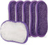 Kitchen Dish Sponge Scrub Non Scratch Microfiber Reuseable Sponges Along with Heavy Duty Scrubber for Kitchen Cleaning Dishes and Pots, 6 Pack, Purple by ALLIE ZENG