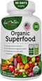 Organic Superfood Greens Fruits and Veggies Complex - Dietary Supplement with 14 Greens & 14 Fruits, Non-GMO