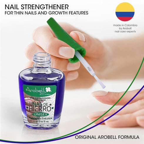 Original Iron Nails Nail Hardener – Nail Strengthener for Damaged, Brittle, Thin Nails – Clear Polish for Growth and