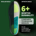 Flat Foot Correction Insole, Plantar Fasciitis Arch Support Pain Relief Insert (Size: US-9, Length-28cm, Black Green)