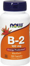 NOW Vitamin B-2 (Riboflavin) 100mg - 100 Capsules (Pack of 3)