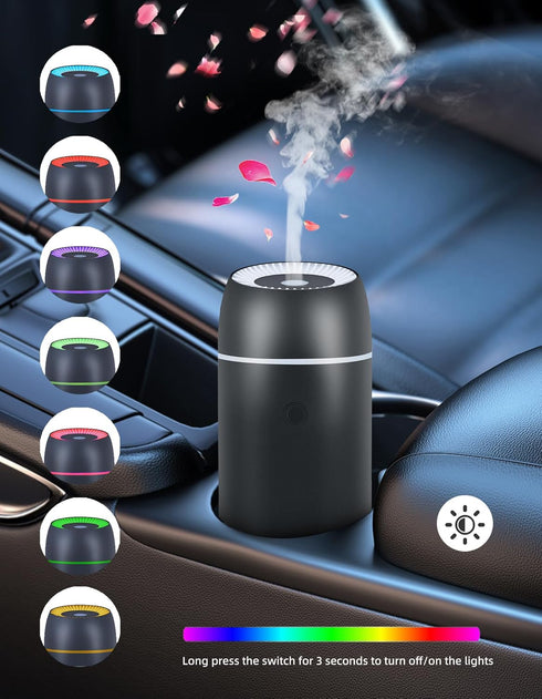 szyuwolf 100ml Car Diffuser for Essential Oils Portable Mini Ultrasonic Mist Humidifier USB Aromatherapy Diffuser