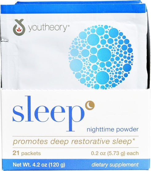 YOUTHEORY Sleep Powder Advanced Packets, 21 Count, 0.02 Pound