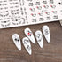 Valentine's Day Nail Art Stickers, Black Heart Water Transfer Decals, Simple Love Design for Women 12Pcs