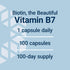 Life Extension Biotin 600 mcg Vitamin B7 Support Supplement for Beautiful Hair, Nails & Beyond – 100 Capsules