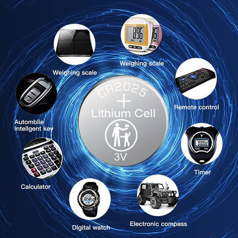 40 - CR2025 Battery, 3v Lithium Button Cell Coin Batteries