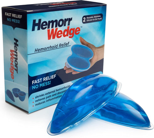 Hemorrhoid Ice Pack for Relief & Cooling Support – Twin Gel Pack with Hygienic Case for Reusable Cold Therapy