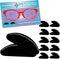 GMS Optical 1.3mm Ultra-Thin Anti-Slip Adhesive Contoured Silicone Eyeglass Nose Pads, 2 Sets / 5 Pack (10 Pair, Black)